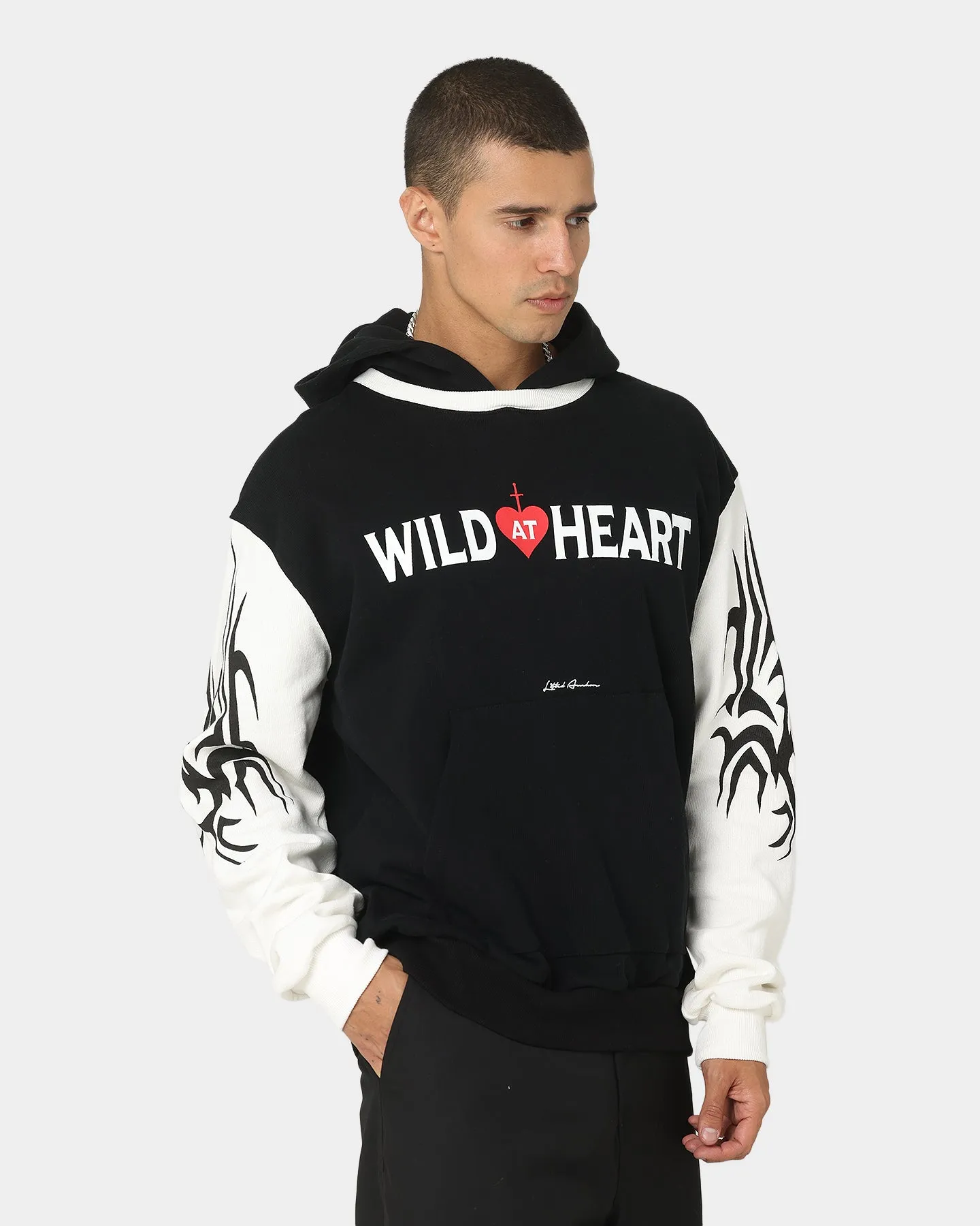 Lifted Anchors Wild At Heart Tribal Hoodie Black/White