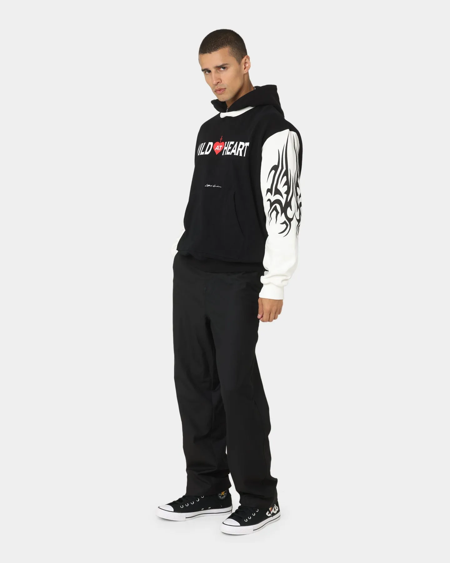 Lifted Anchors Wild At Heart Tribal Hoodie Black/White