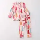 Little Trendy - Christmas Pajamas Santa Print Sleepwear Set (18M)