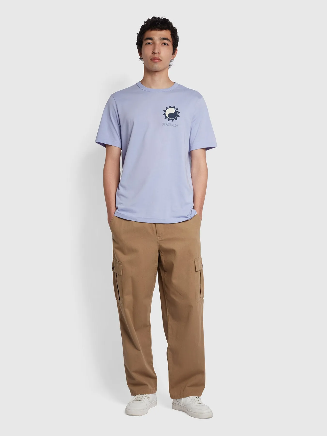 Mackey Regular Fit Organic Cotton T-Shirt In Dusty Lilac