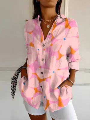 MELODIE  Elegant Floral Button Shirt