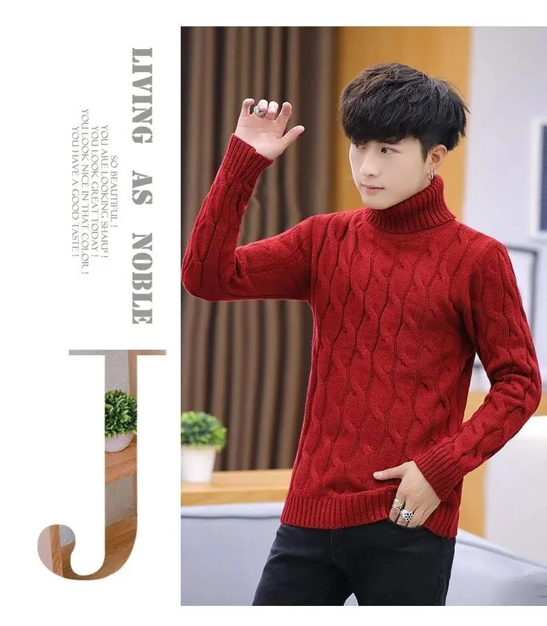 Men  Sweater  Solid Striped Pullover