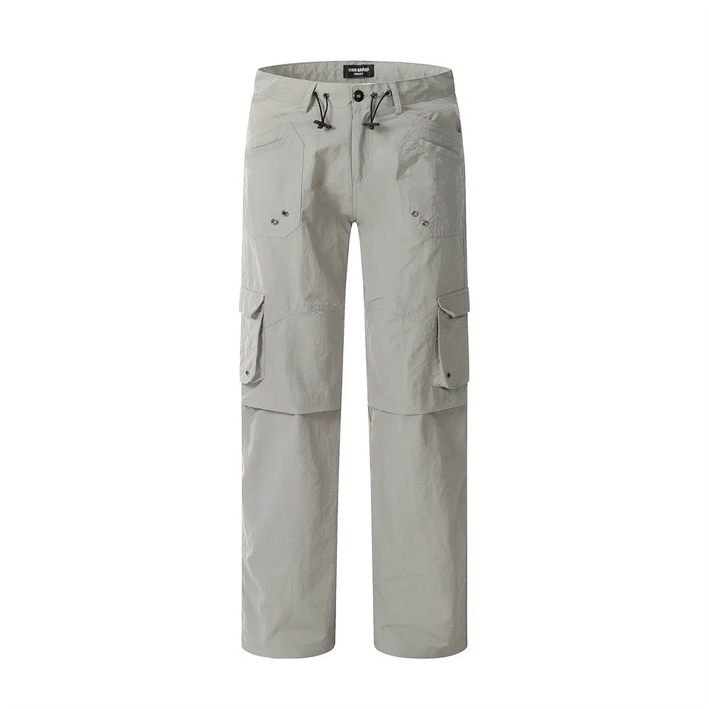 Men's Multi-pocket Pleated Overalls Loose