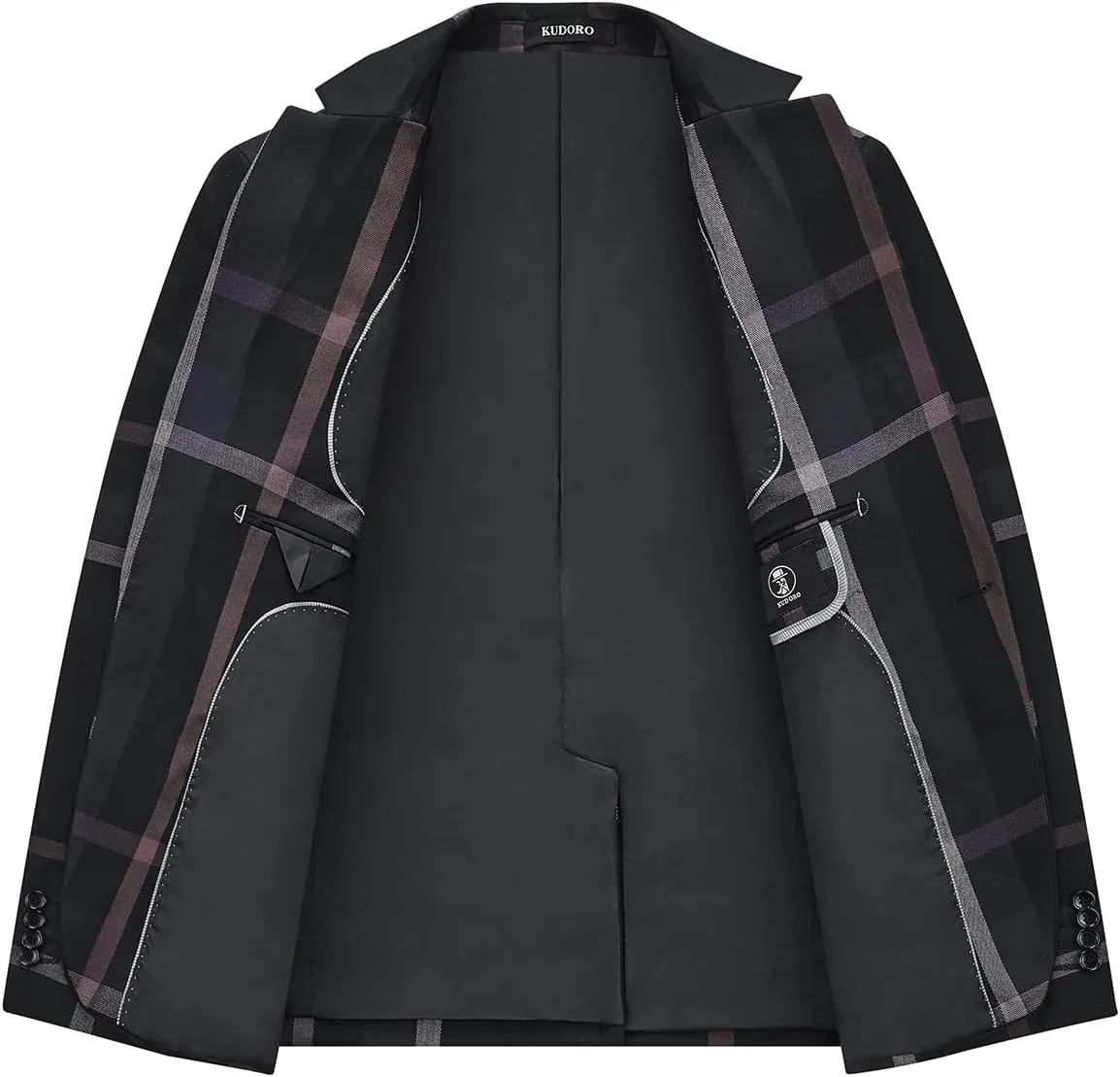 Mens Plaid Suit Slim Fit 2 Piece Casual Tuxedo Suit for Men Formal Blazer Pants Tuxedo Set for Wedding Business Party