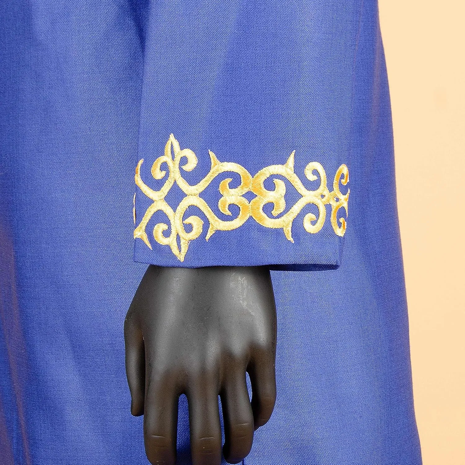 Men`s Suit African Clothing Dashiki Embroidery Jacket and Pants 2 Piece Set Dashiki Outwear Kerchief for Wedding
