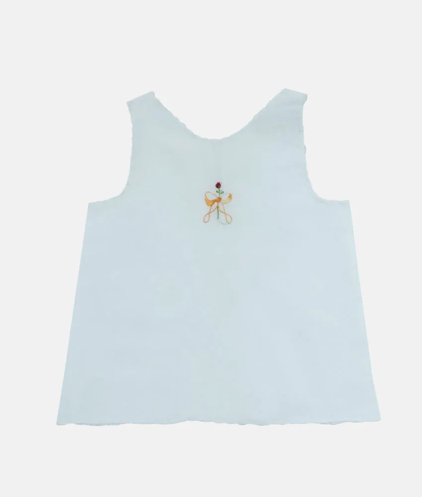 Mia Baby Shirt - Orange Ribbon Rose