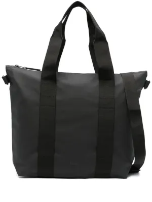 Mini faux-leather tote bag