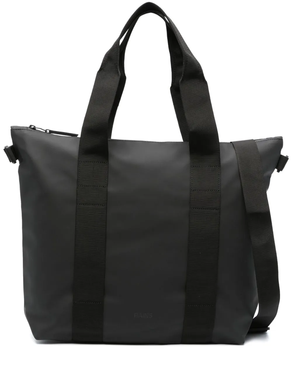 Mini faux-leather tote bag