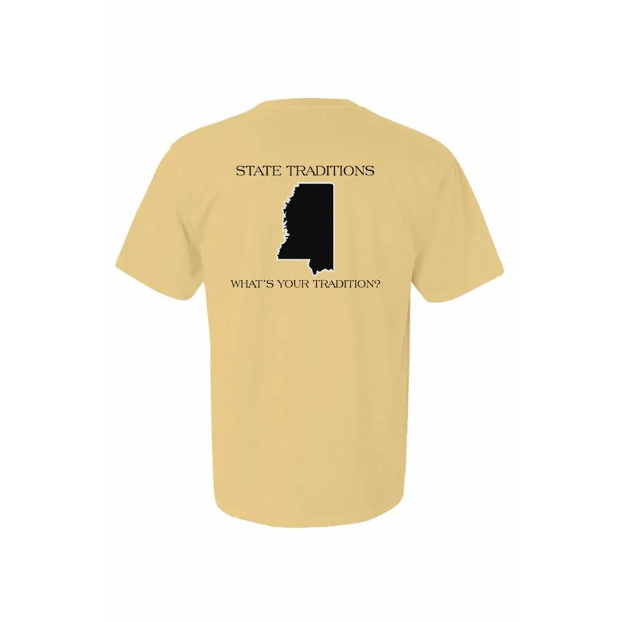 Mississippi Hattiesburg Gameday T-Shirt Grey and Gold