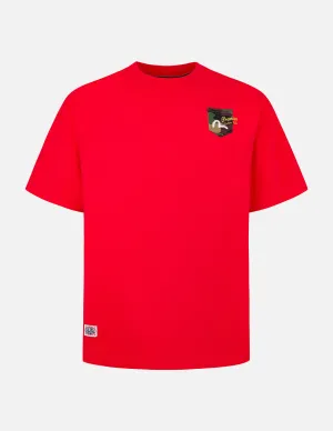 Multi-embroidery and Multi-pocket Relax Fit T-shirt