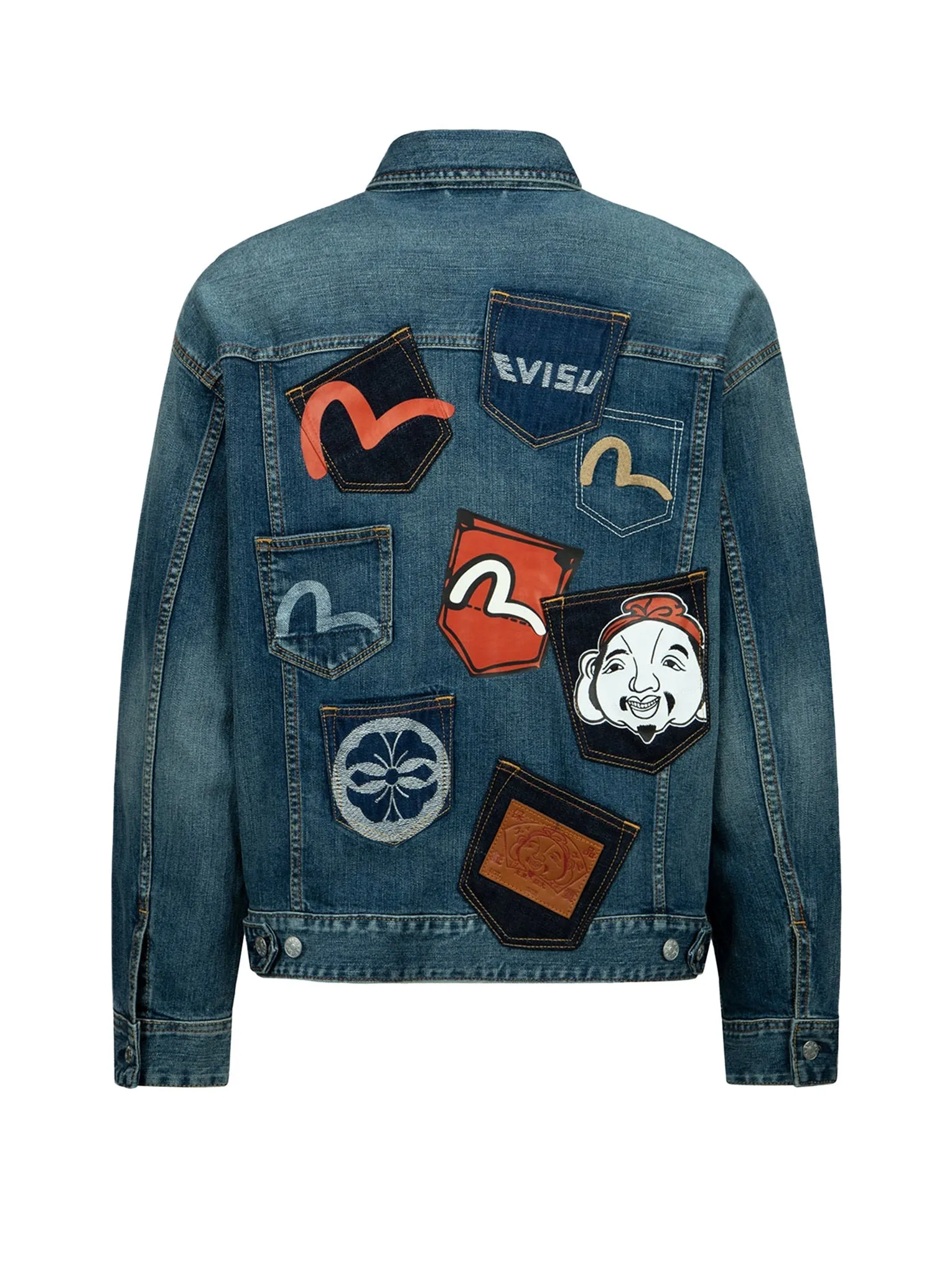Multi-Pocket Washed Denim Jacket