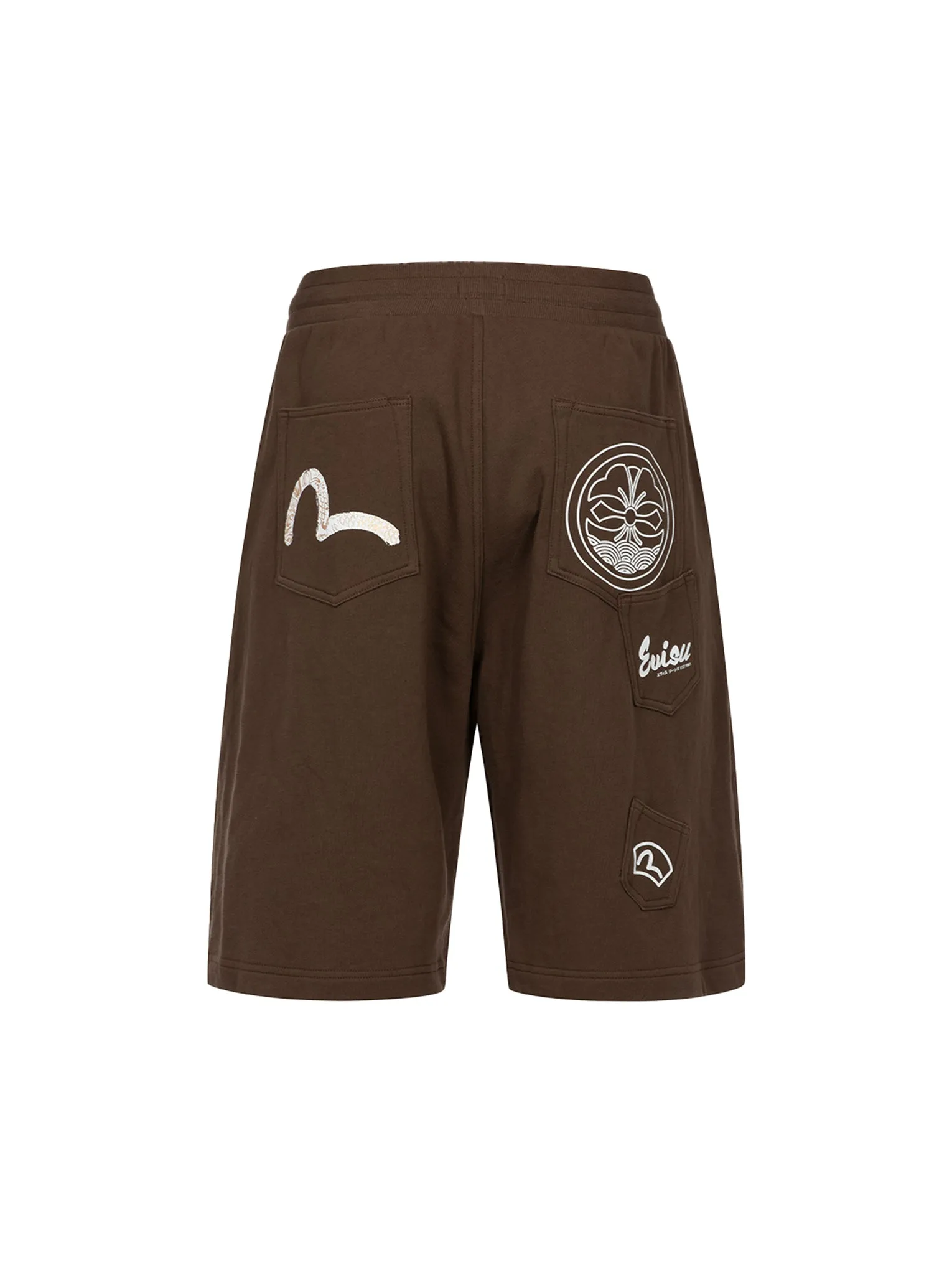 Multi-Pockets and Print Relax Fit Sweat Shorts