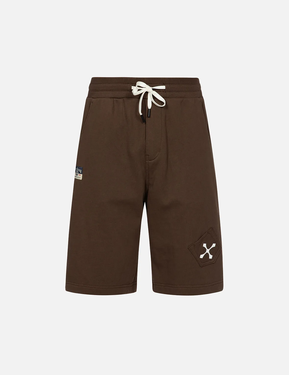 Multi-Pockets and Print Relax Fit Sweat Shorts