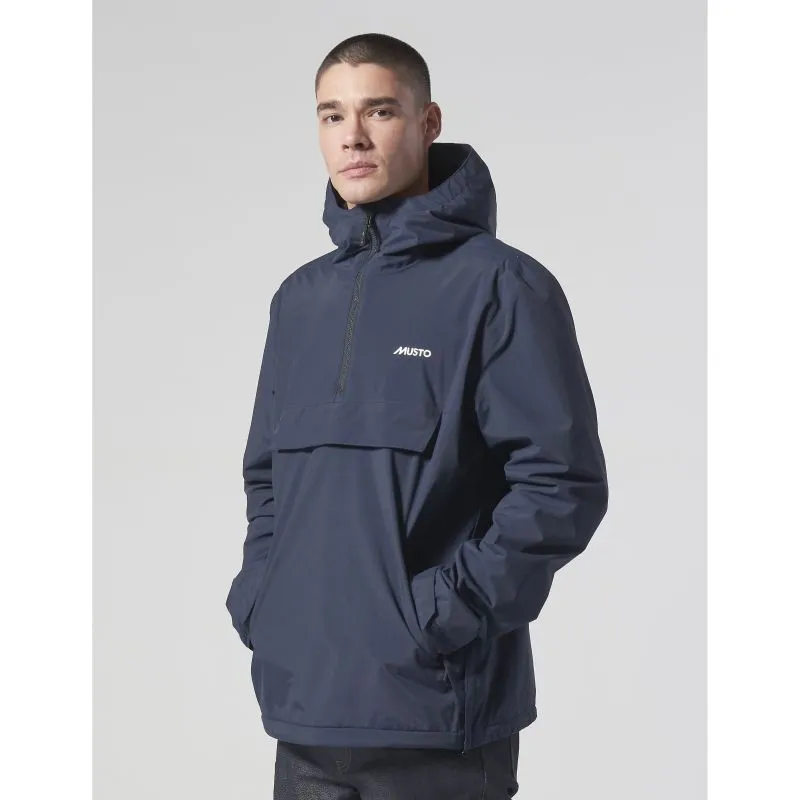Musto Snug Mens Zip Neck BR1 Waterproof Polartec Lined Anorak Smock - Navy