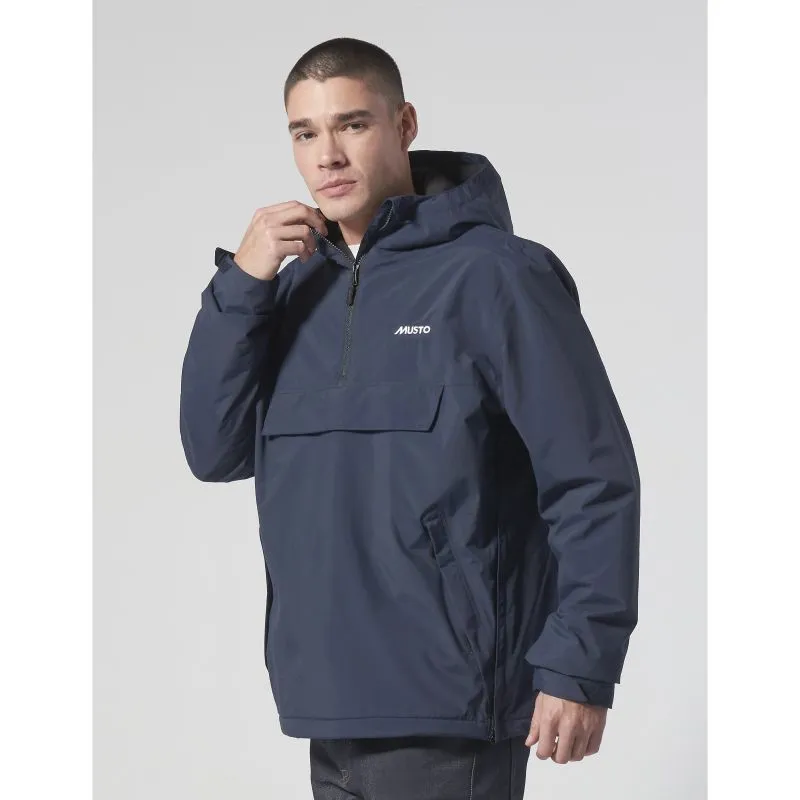 Musto Snug Mens Zip Neck BR1 Waterproof Polartec Lined Anorak Smock - Navy