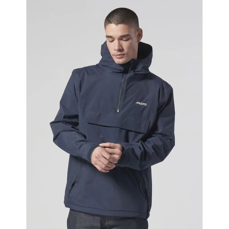 Musto Snug Mens Zip Neck BR1 Waterproof Polartec Lined Anorak Smock - Navy