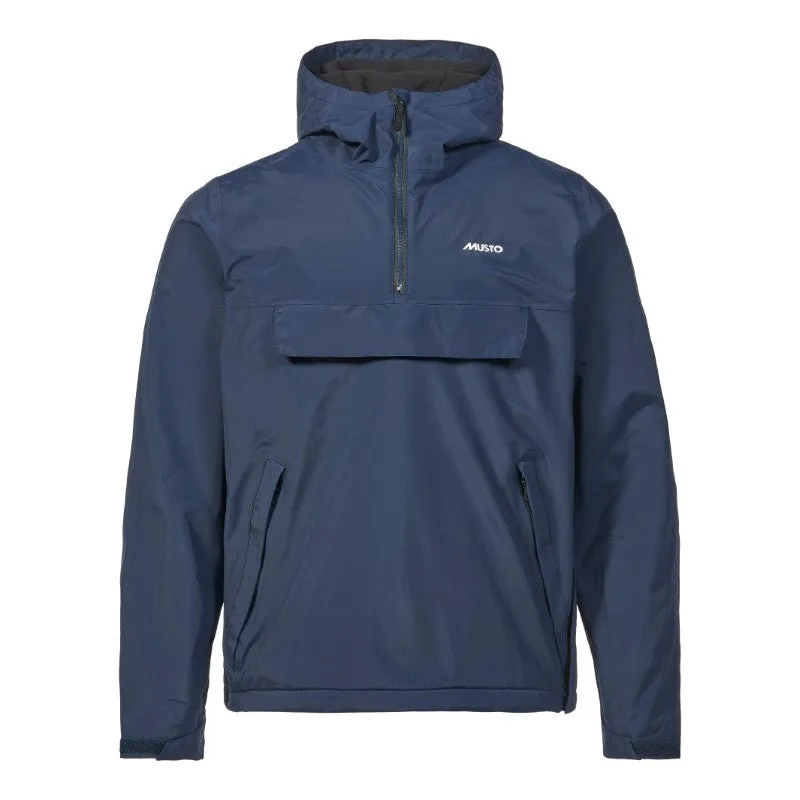 Musto Snug Mens Zip Neck BR1 Waterproof Polartec Lined Anorak Smock - Navy