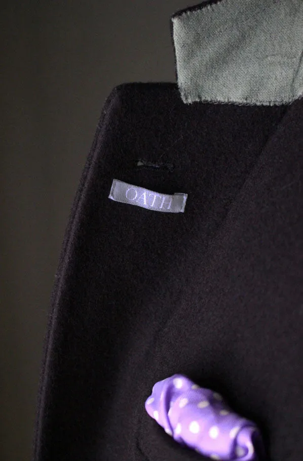 Navy Melton Overcoat