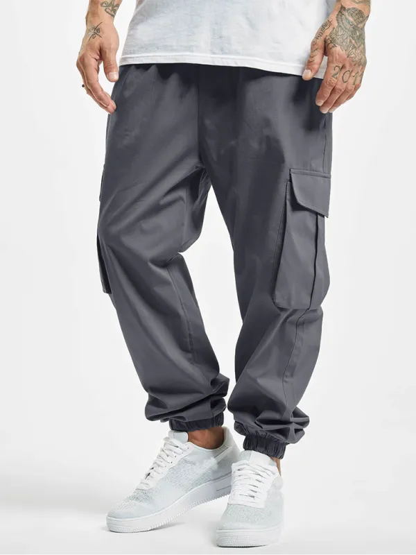 New Men's Overalls Multi-Pocket Pants