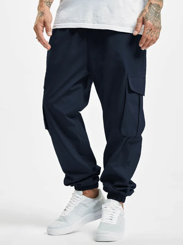 New Men's Overalls Multi-Pocket Pants