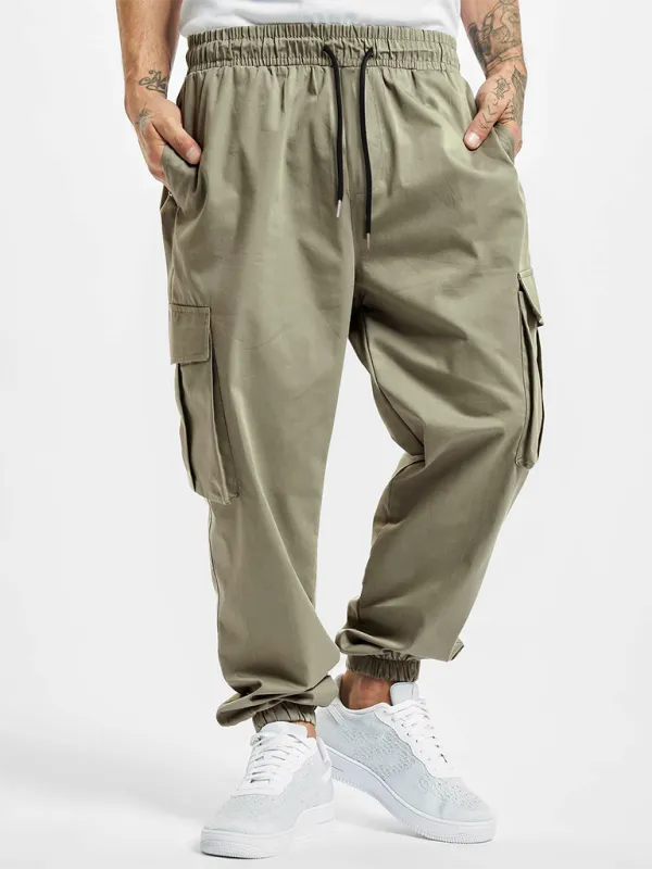 New Men's Overalls Multi-Pocket Pants