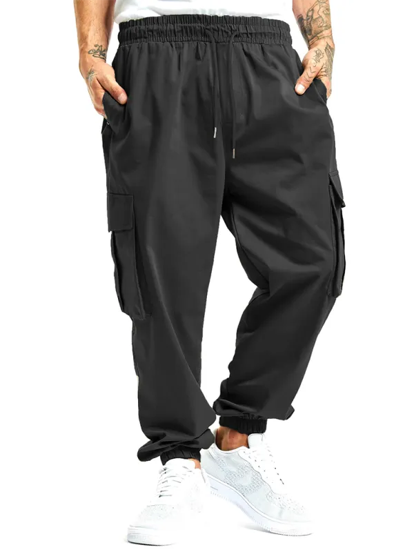 New Men's Overalls Multi-Pocket Pants