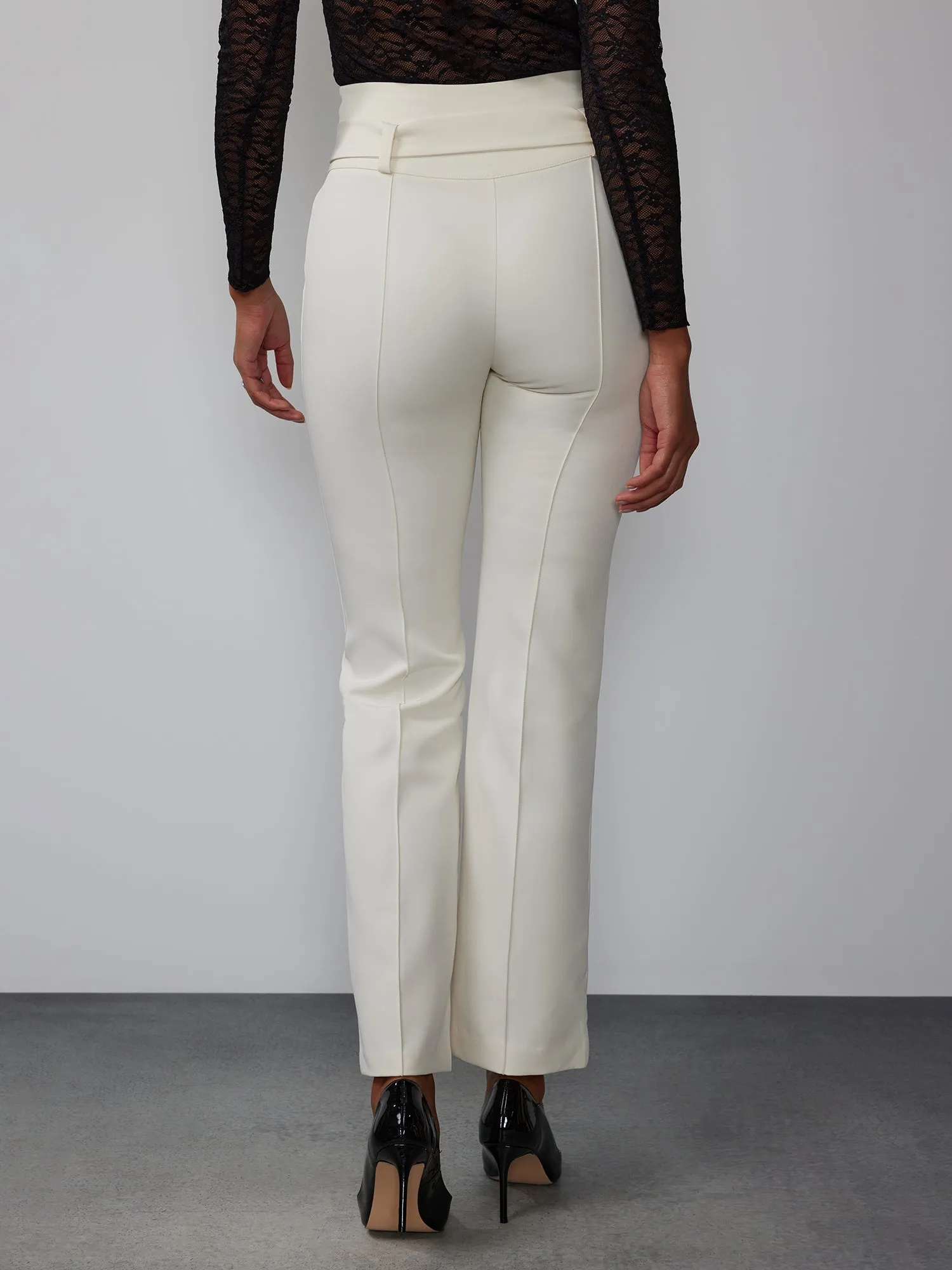 Oversize Waistband Belted Pant