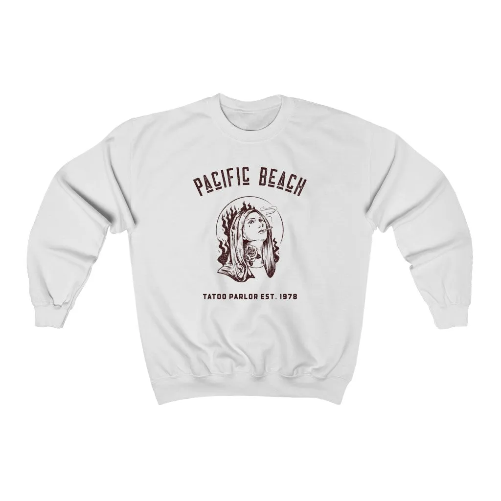Pacific Beach Tattoo Parlor Unisex Heavy Blend Crewneck Sweatshirt