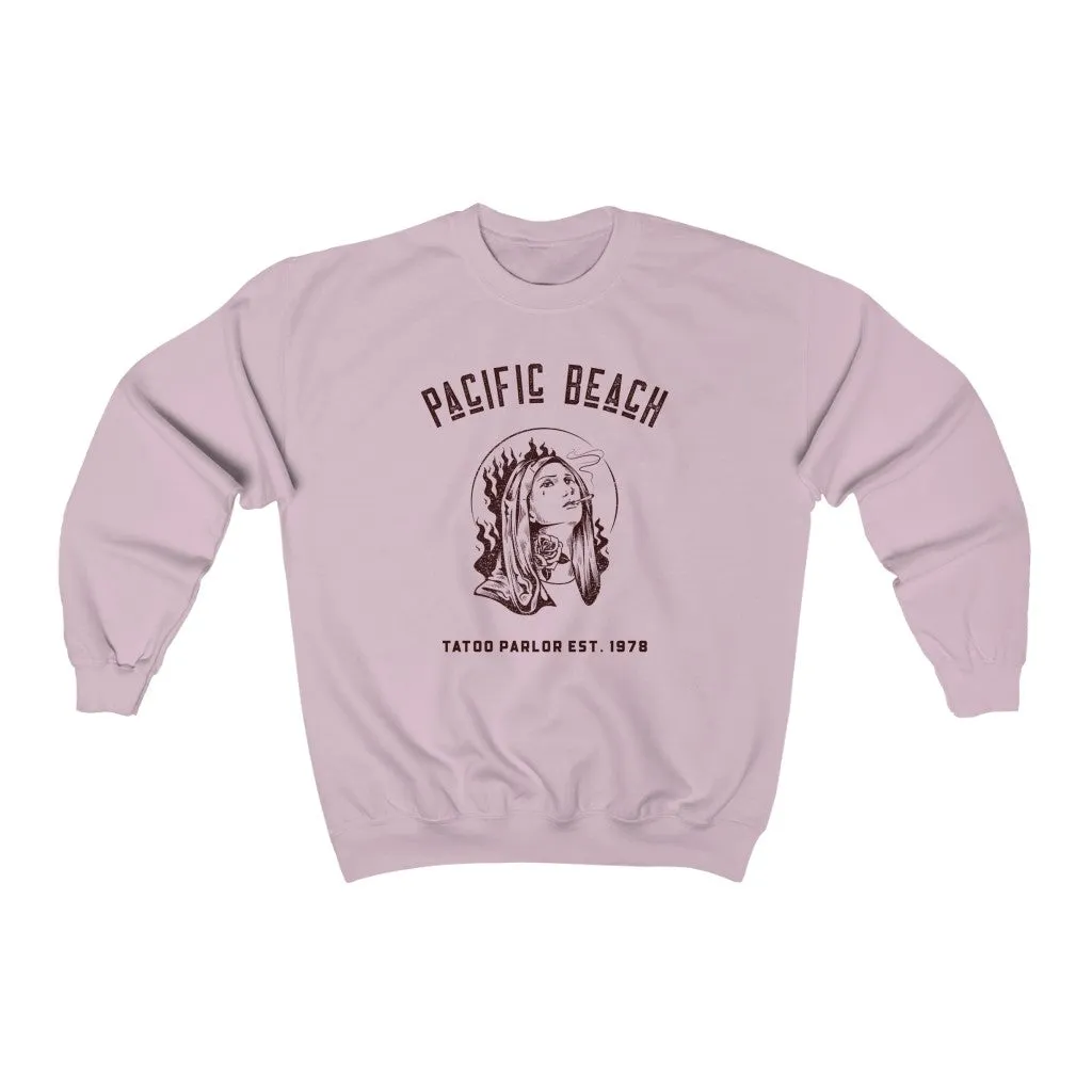 Pacific Beach Tattoo Parlor Unisex Heavy Blend Crewneck Sweatshirt