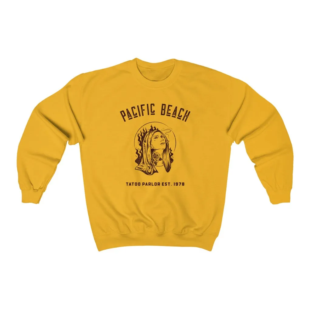 Pacific Beach Tattoo Parlor Unisex Heavy Blend Crewneck Sweatshirt