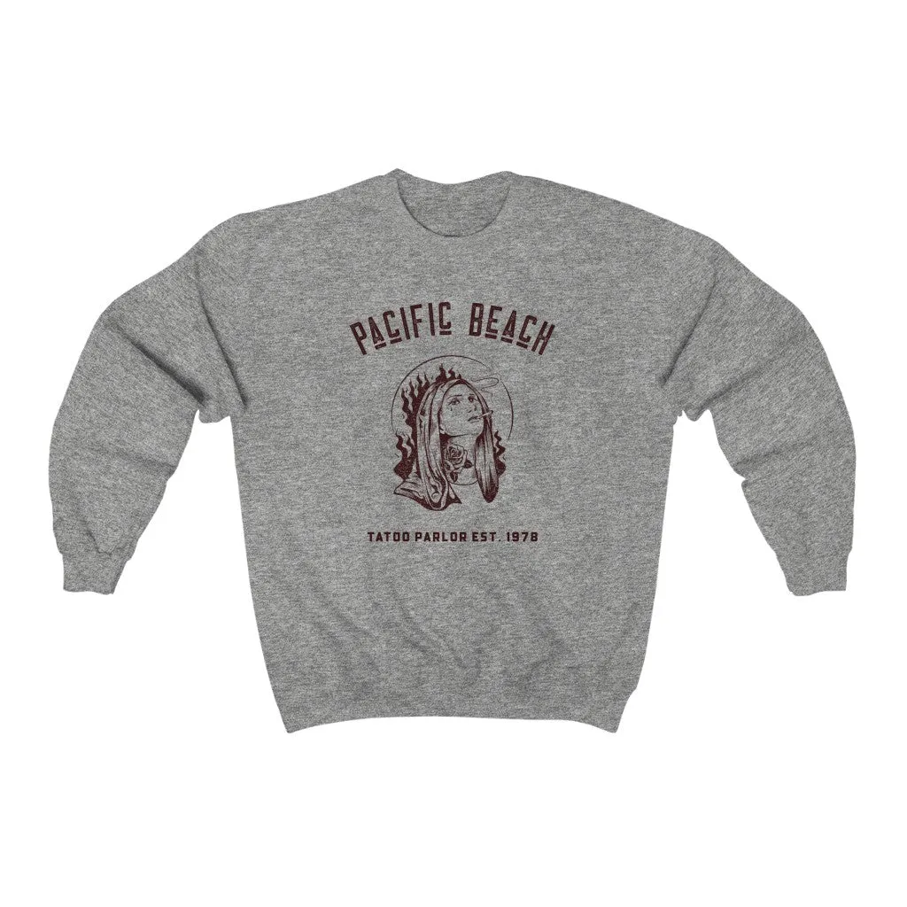 Pacific Beach Tattoo Parlor Unisex Heavy Blend Crewneck Sweatshirt