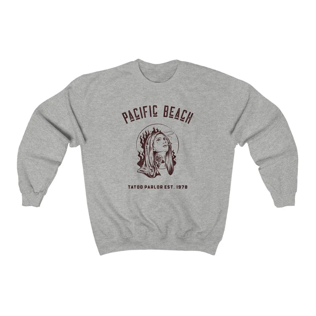 Pacific Beach Tattoo Parlor Unisex Heavy Blend Crewneck Sweatshirt