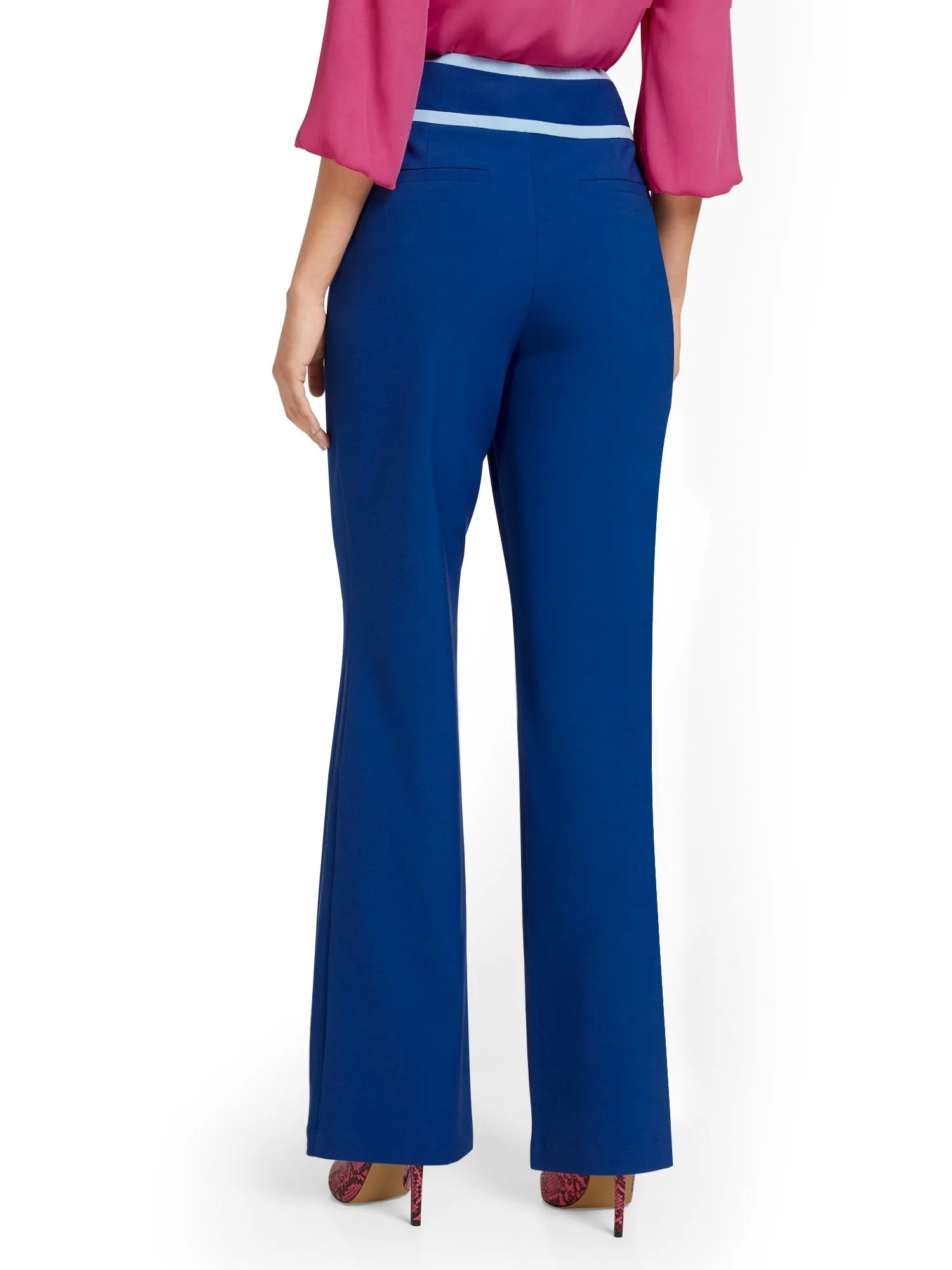 Piped Wide-Leg Pant - Essential Stretch - 7th Avenue
