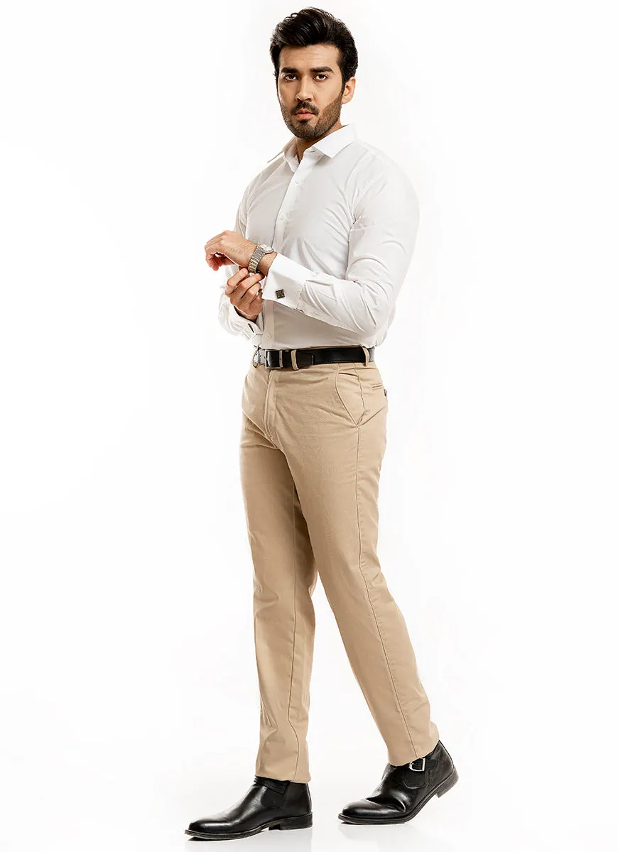 Plain White, Supernova Gold, Cotton Formal Shirt