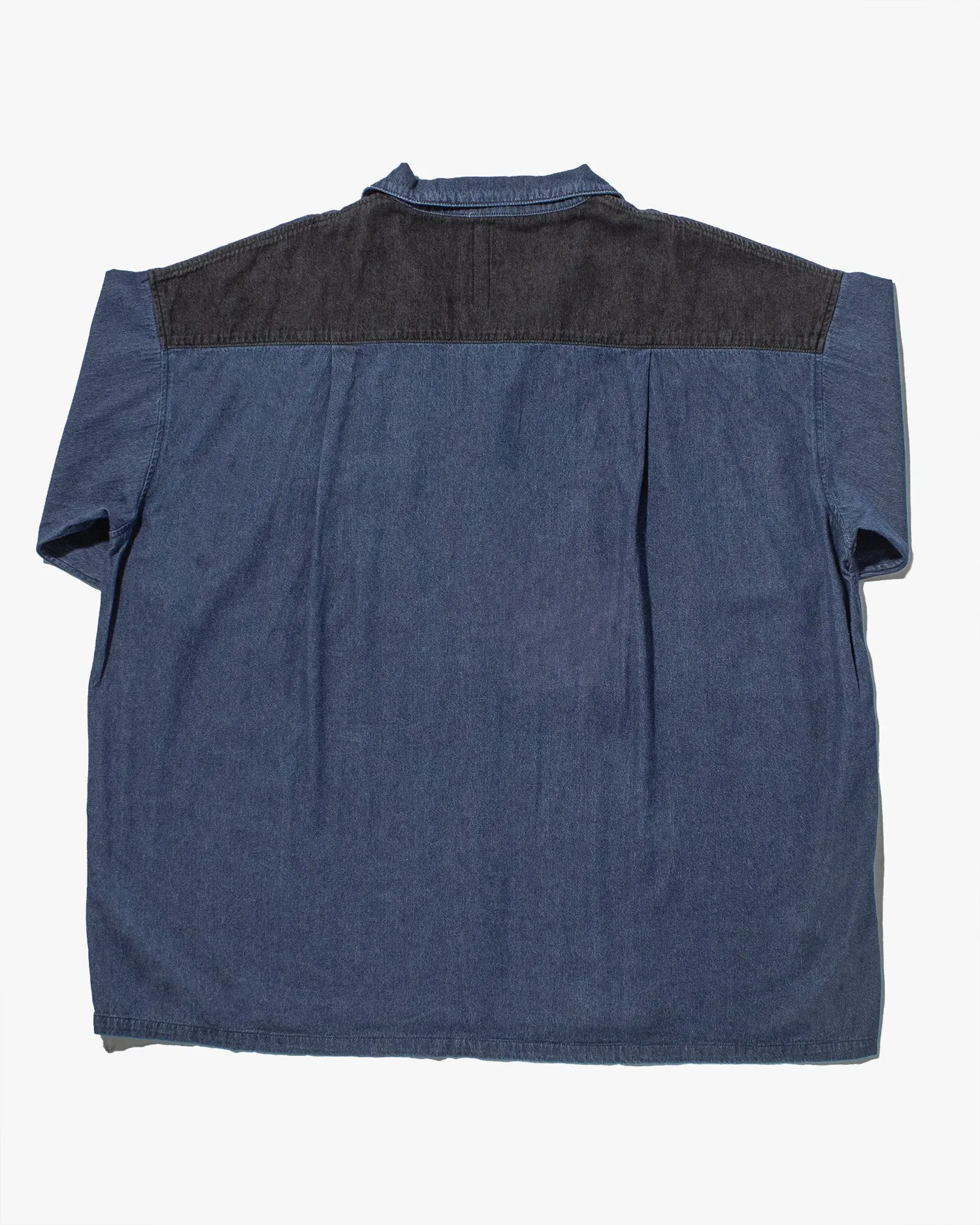 Prospective Flow Button Up Shirt, RIYU - DNMC Blue and Black Kariyushi Wear