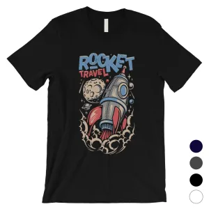 Rocket Travel Mens Unique Vintage Style Short Sleeves Gift T-Shirt