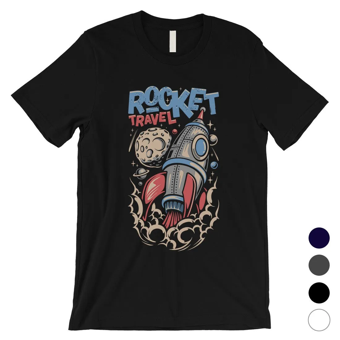Rocket Travel Mens Unique Vintage Style Short Sleeves Gift T-Shirt