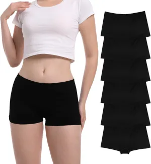 Seamless Boyshort Underwear For Women Nylon Spandex Boyshorts Panties Soft Stretch Boy Shorts Underwear MultiPack