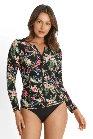Sunseeker Evie Zip Front Rash Vest Black
