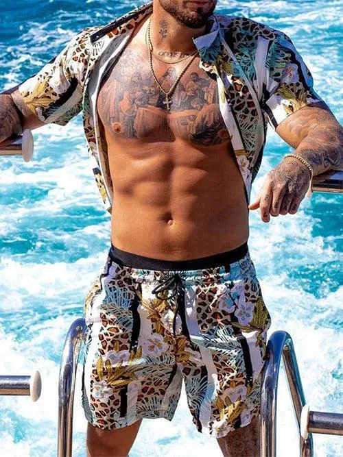 Trendy men two piece Beach Sexikinis
