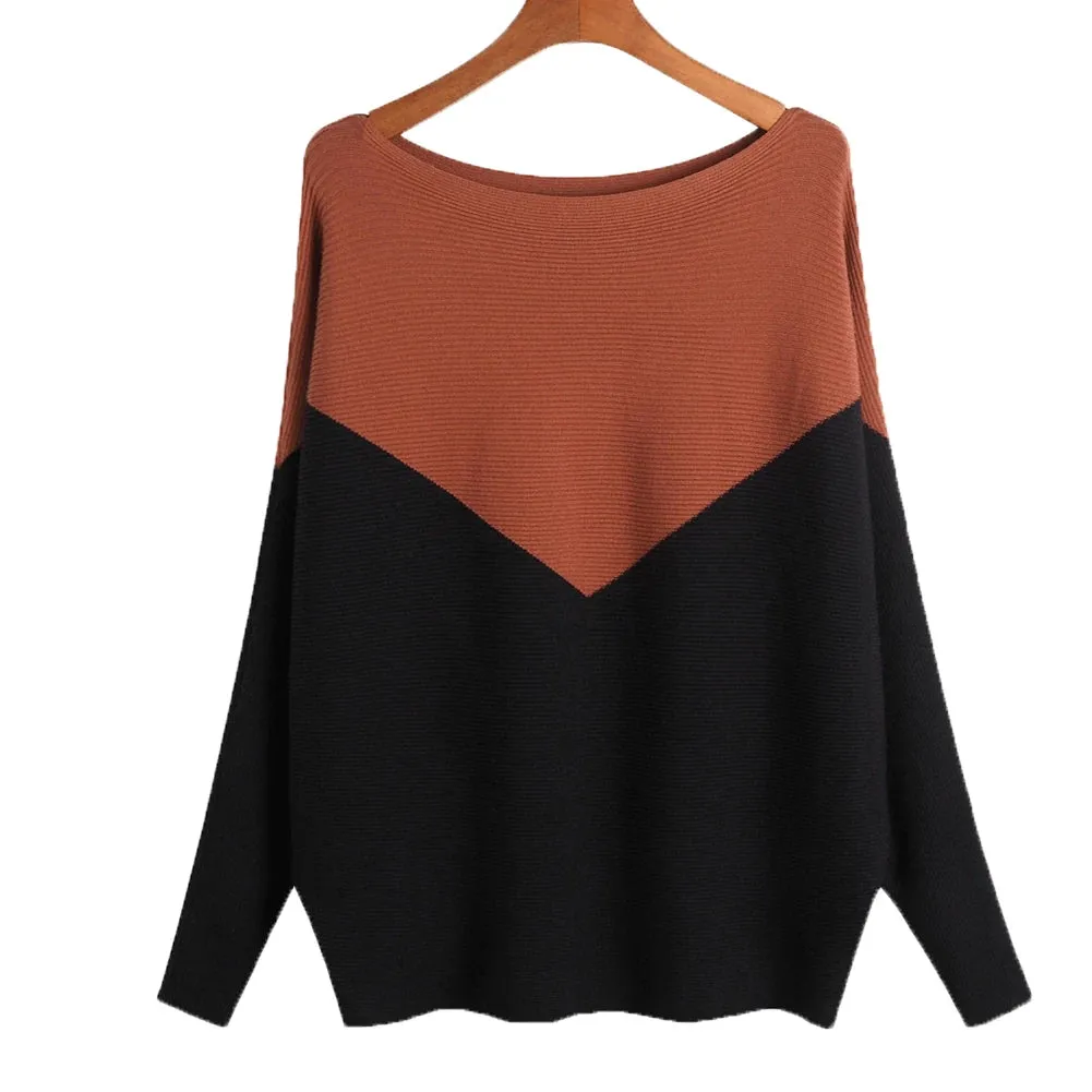 Uniwim Winter 2024 Boat Neck Batwing Sweaters Pullovers Women Casual Cashmere Sweater Plus Size Knit Jumpers Tops Pull Femme