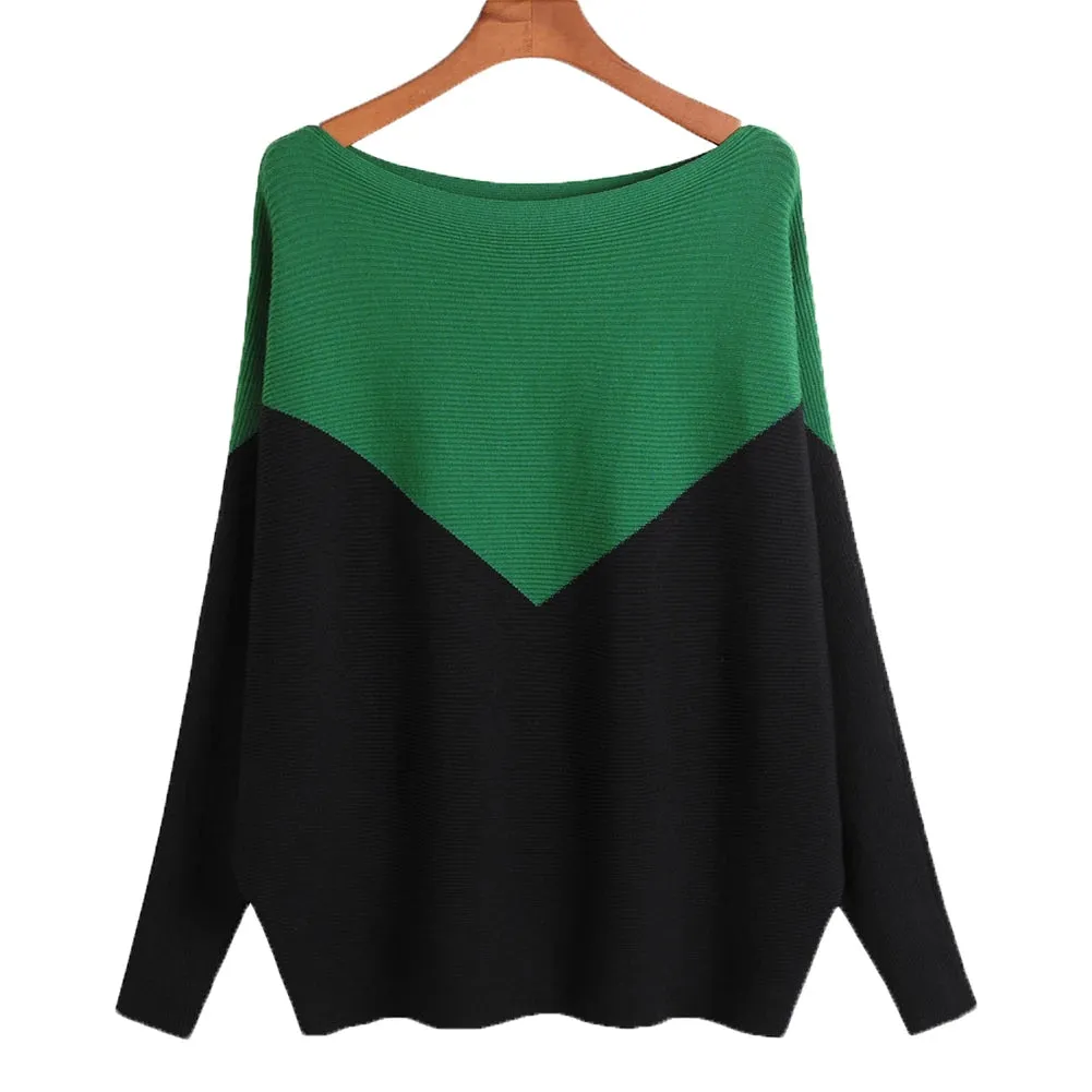 Uniwim Winter 2024 Boat Neck Batwing Sweaters Pullovers Women Casual Cashmere Sweater Plus Size Knit Jumpers Tops Pull Femme