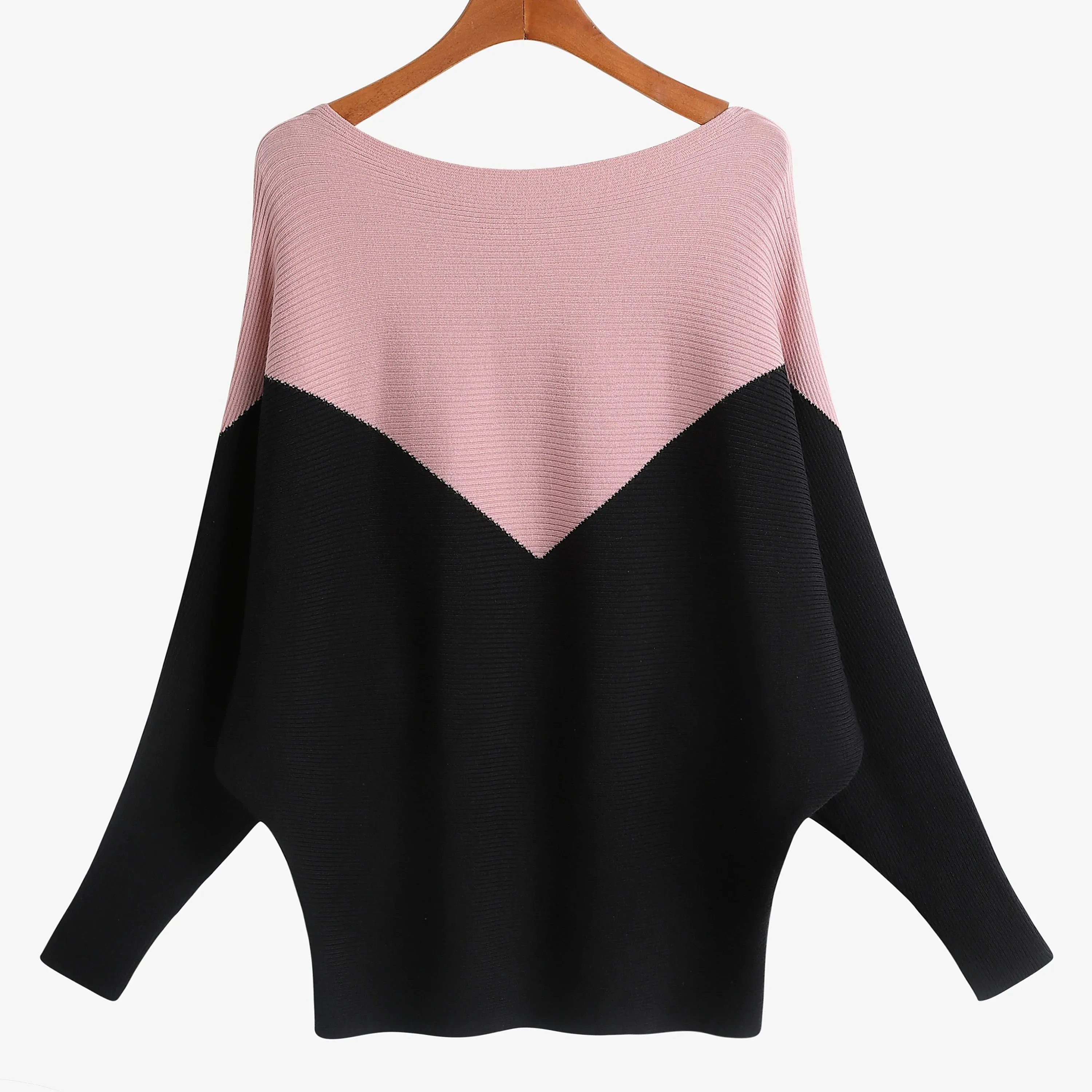 Uniwim Winter 2024 Boat Neck Batwing Sweaters Pullovers Women Casual Cashmere Sweater Plus Size Knit Jumpers Tops Pull Femme