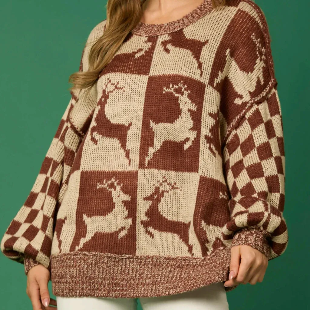 Wenkouban-Christmas Thanksgiving outfits_Halloween Christmas Round Neck Long Sleeve Aesthetic Gingerbread Loose Christmas Sweater