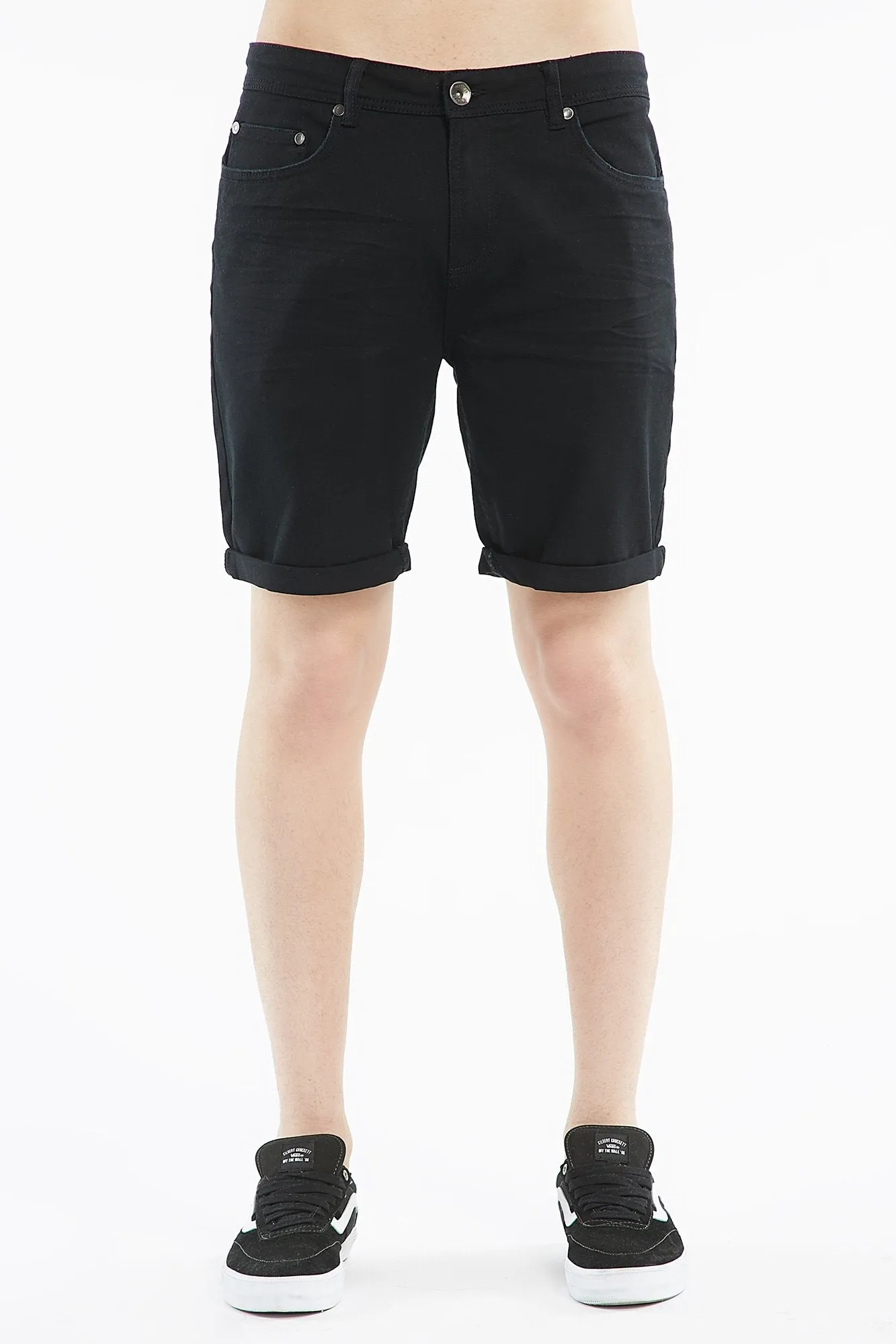West 49 Guys Relaxed Cuffed Hem Denim Shorts