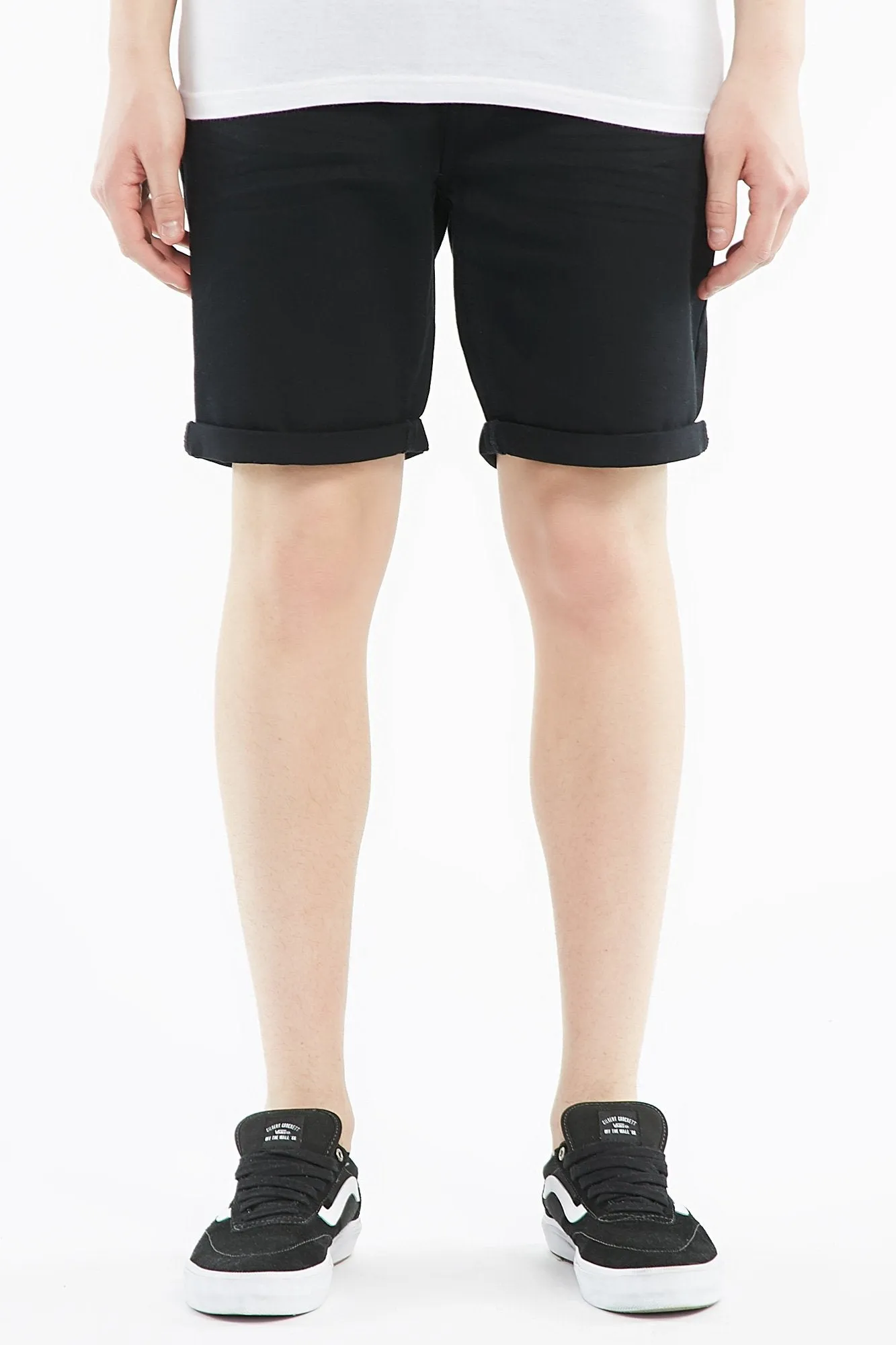 West 49 Guys Relaxed Cuffed Hem Denim Shorts