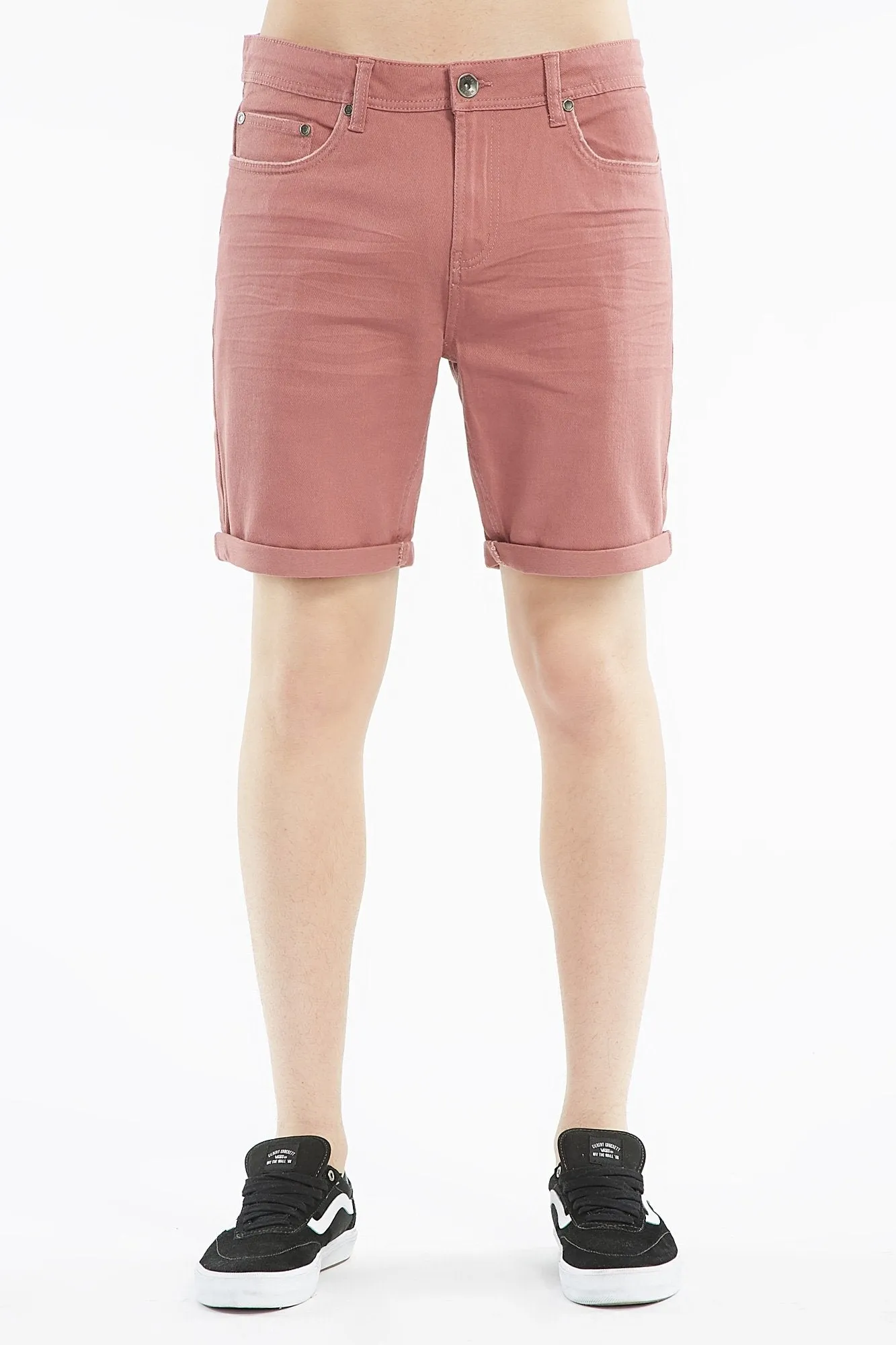 West 49 Guys Relaxed Cuffed Hem Denim Shorts