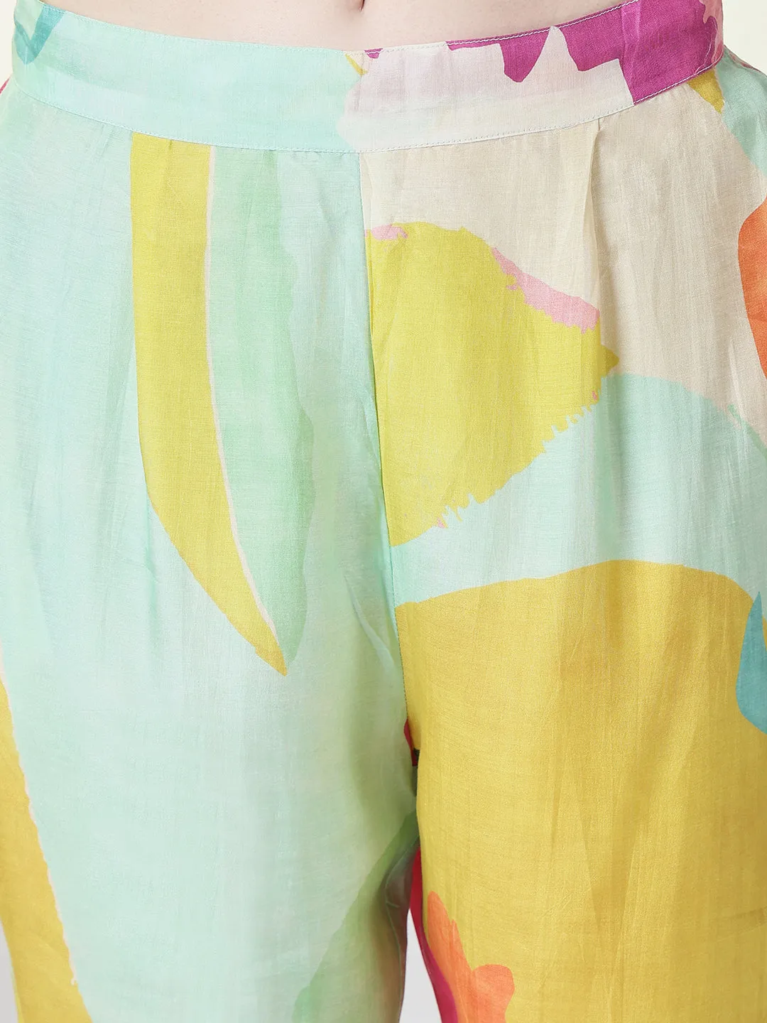 Women Multi Color Printed Kurta Sets with Overcoat