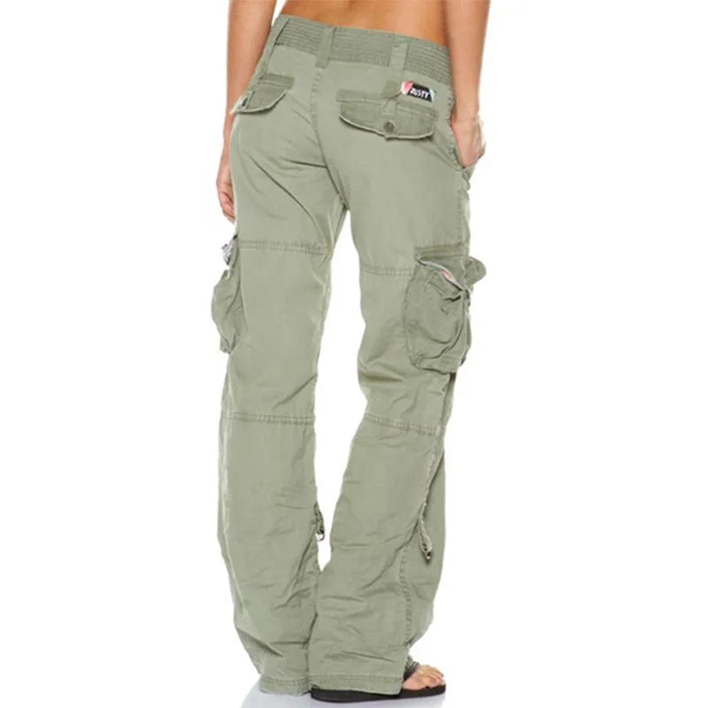 Women's Retro French Multi Pocket Pants
