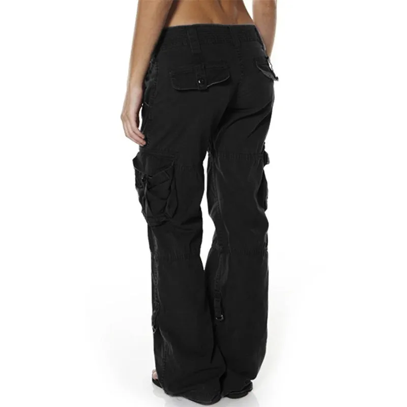 Women's Retro French Multi Pocket Pants